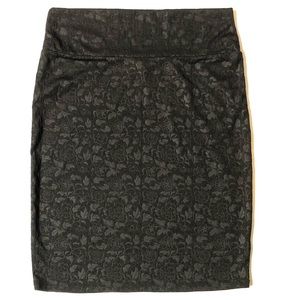 Black Pencil Skirt Noire Cassie Large EUC